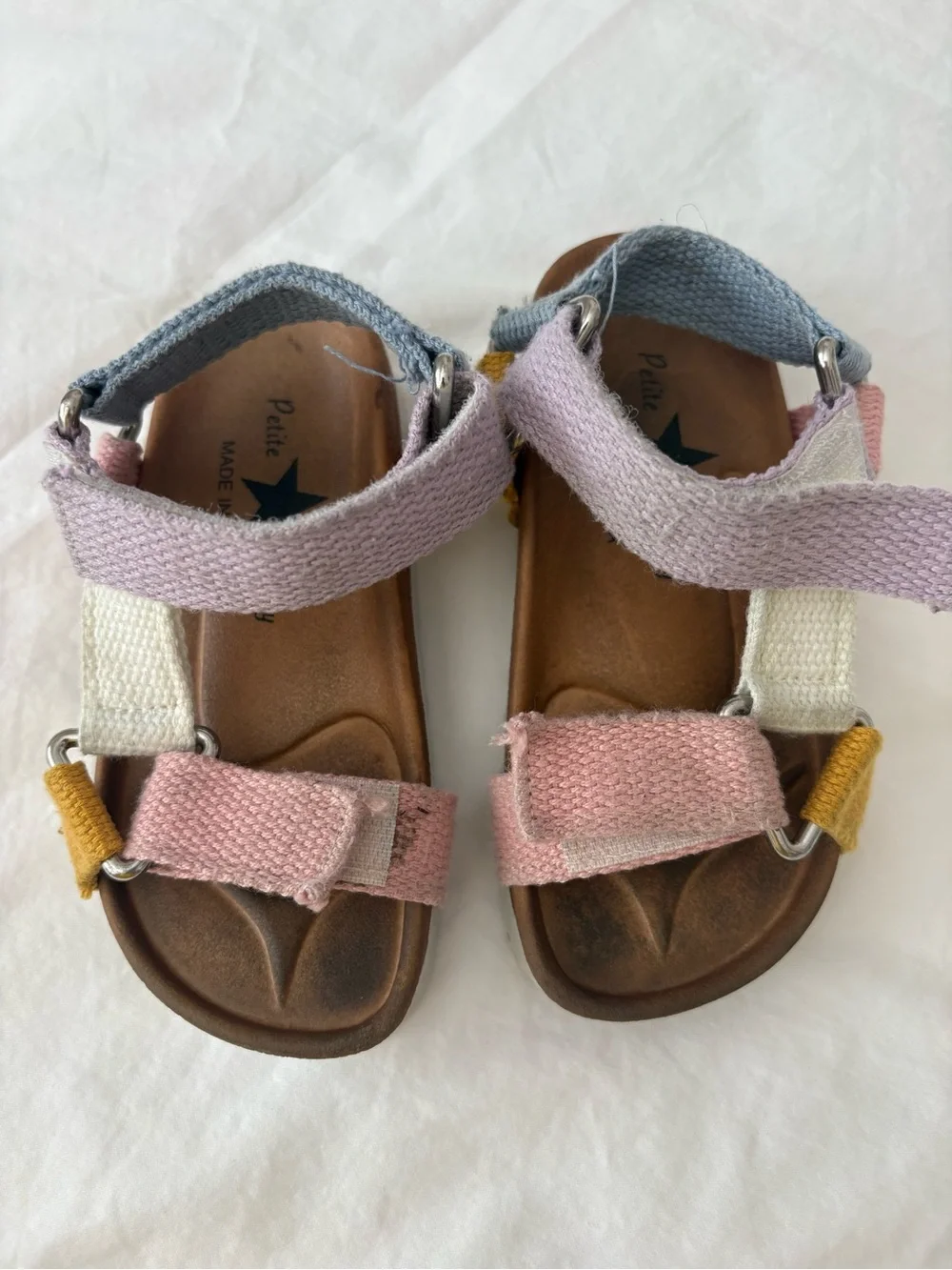 Pink Haley - Kids Multicolor Fabric Strap Sandals - toddler 5